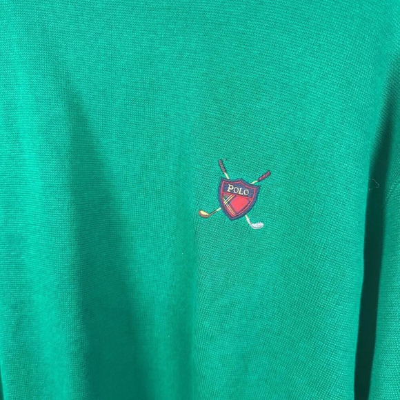 Polo Ralph Lauren Golf Green Crewneck Pullover Sweater Embroidered Size M - Picture 2 of 7